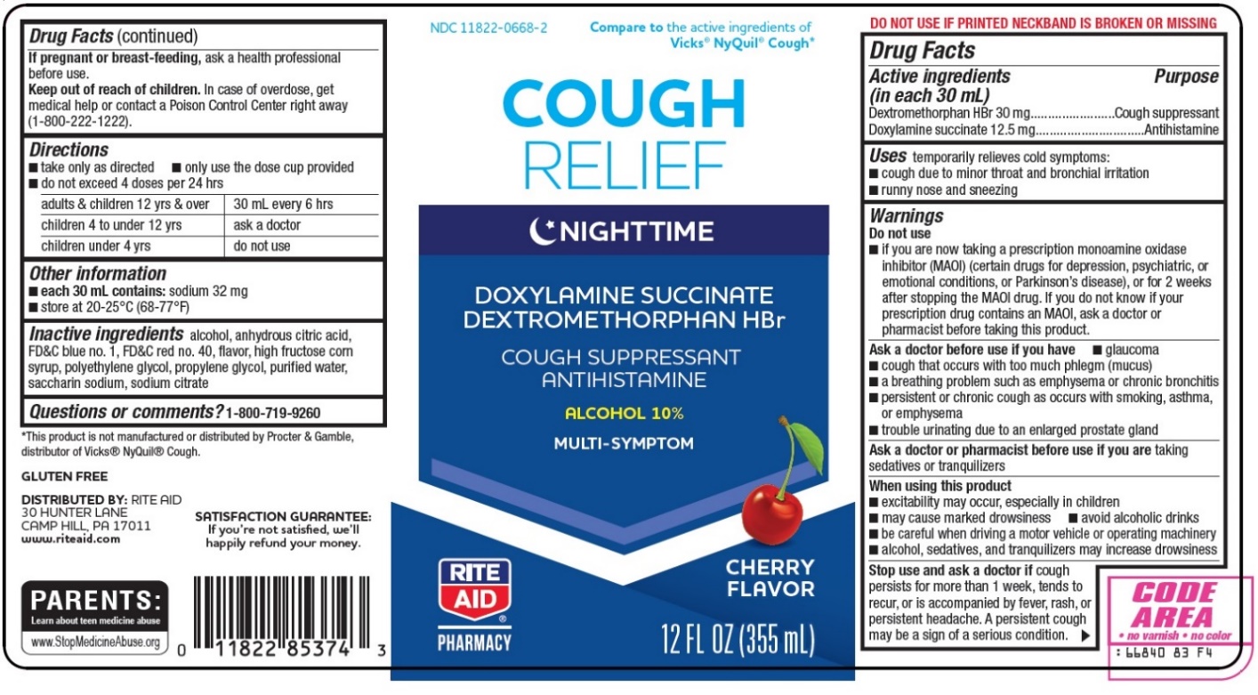 Cough Relief Label