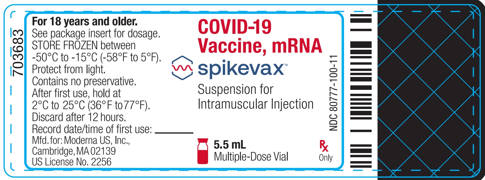 Spikevax (COVID-19 Vaccine, mRNA) Suspension for Intramuscular Injection Multiple-Dose Vial 5.5 mL