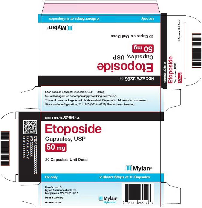 Etoposide Capsules 50 mg Carton Label