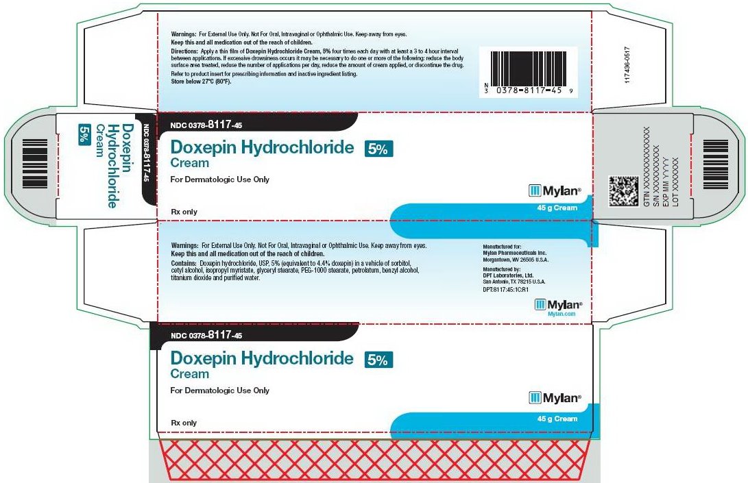 Doxepin Hydrochloride Cream 5% Carton Label