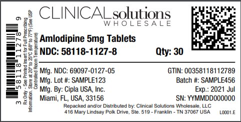Amlodipine 5mg Tablet 30 count blister card
