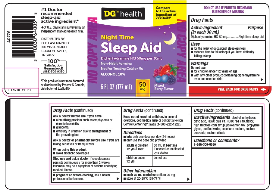 Night Time Sleep Aid Label