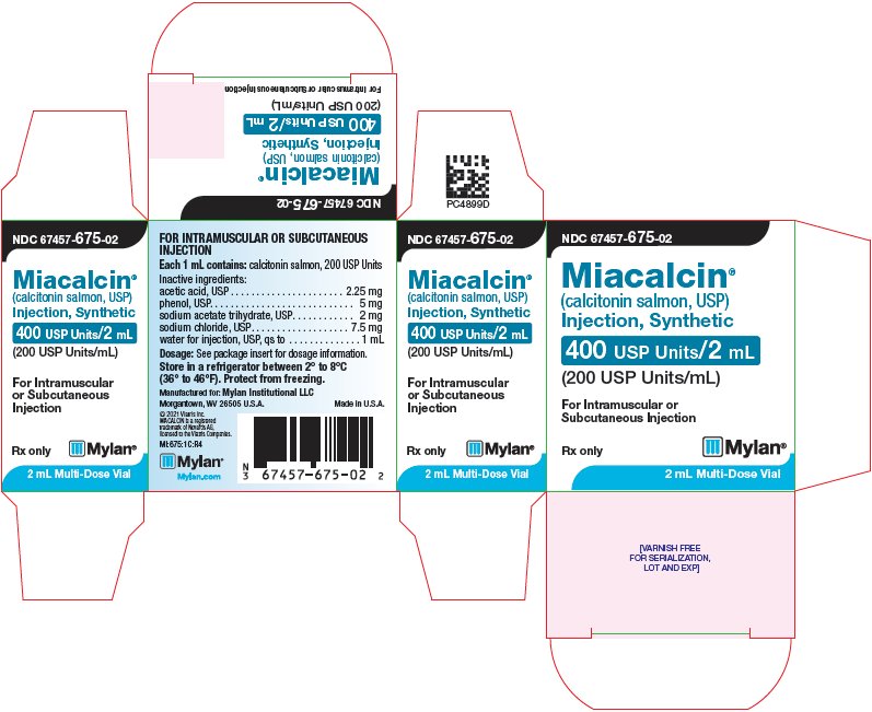 Miacalcin Injection 400 USP Units/2 mL Carton Label