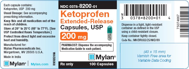 Ketoprofen Extended-Release Capsules 200 mg Bottle Label