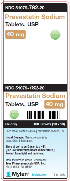 Pravastatin Sodium 40 mg Tablets Unit Carton Label