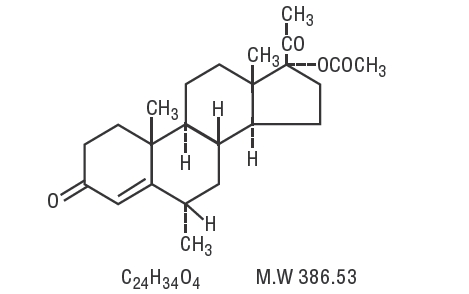 medroxyprogesterone acetate structural formula