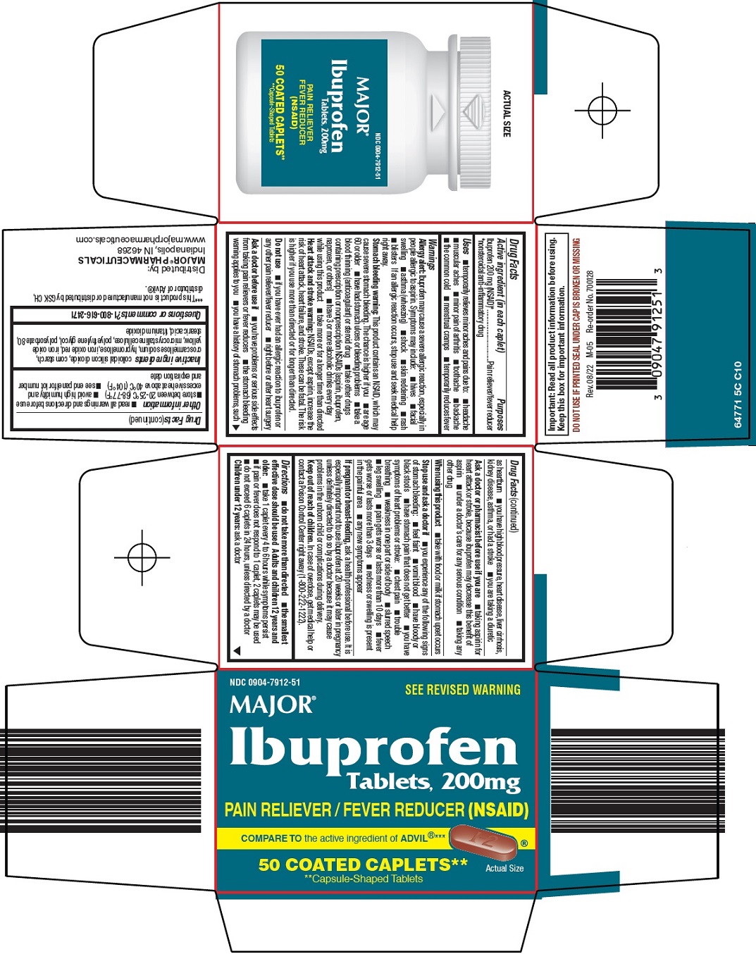 Ibuprofen Tablets, 200 mg Carton