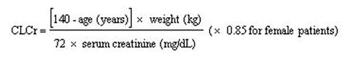 Cockcroft and Gault Equation