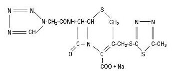 Cefazolin Sodium, USP Structural Formula