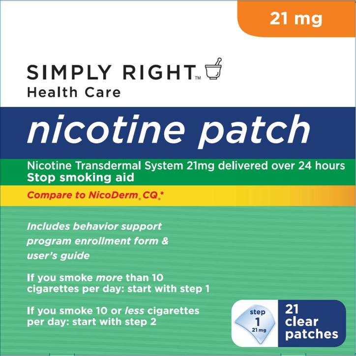 101775XA Nicotine Patch Sams 21 mg 21 ct carton
