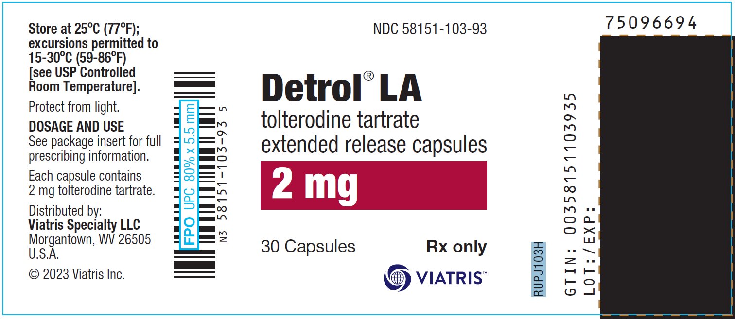Detrol LA Bottle Label 2 mg 