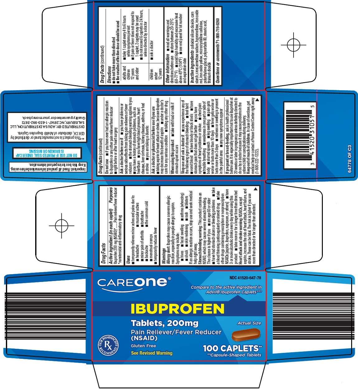 Ibuprofen Tablets, 200mg Carton