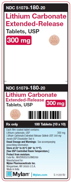 Lithium Carbonate Extended-Release 300 mg Tablets Unit Carton Label