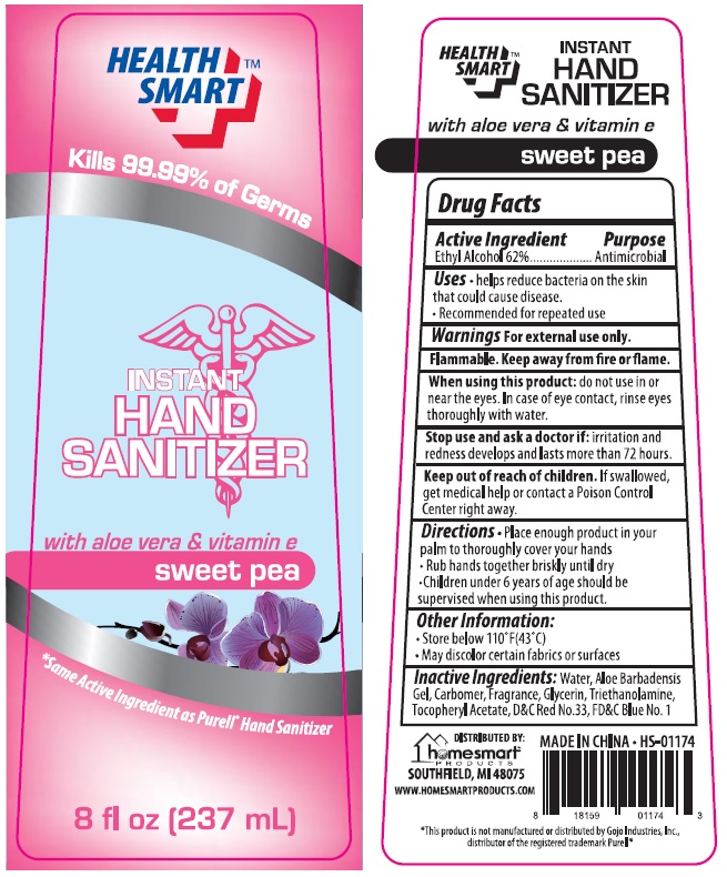 Health Smart Instant Hand Sanitizer With Aloe Vera And Vitamin E Sweet Pea | Alcohol Solution while Breastfeeding