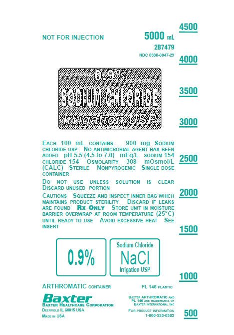 0.9% Sodium Chloride Irrigation USP Container Label