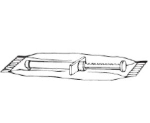 A Drawing of a Sealed Syringe 