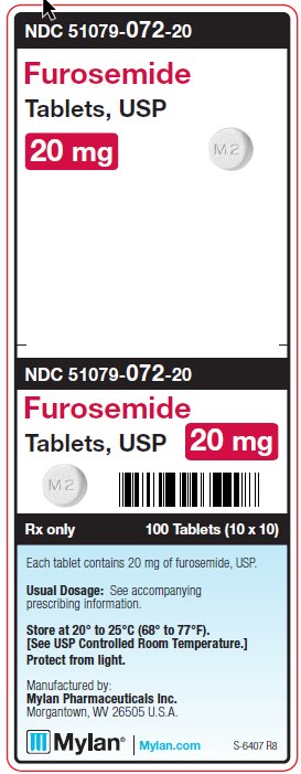 Furosemide 20 mg Tablets Unit Carton Label