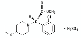 Structural formula for clopidogrel bisulfate