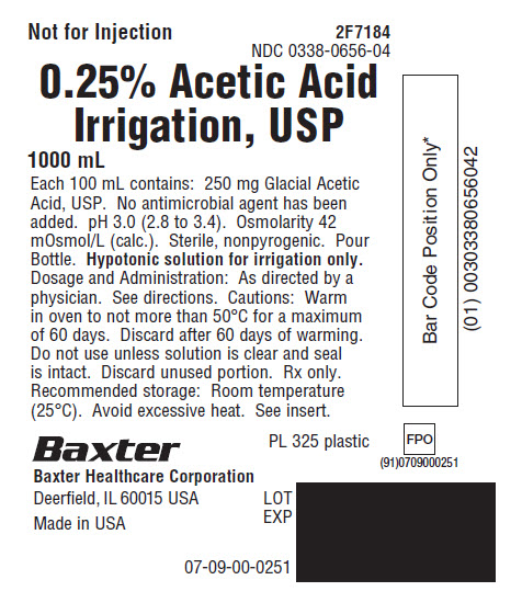 Acetic Acid Representative Container Label  NDC 0338-0656-04