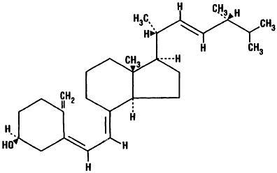 Chemical Structure - Ergocalciferol Vitamin D