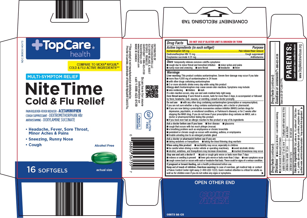 Topcare Nite Time Cold And Flu | Acetaminophen, Dextromethorphan Hbr, Doxylamine Succinate Capsule while Breastfeeding