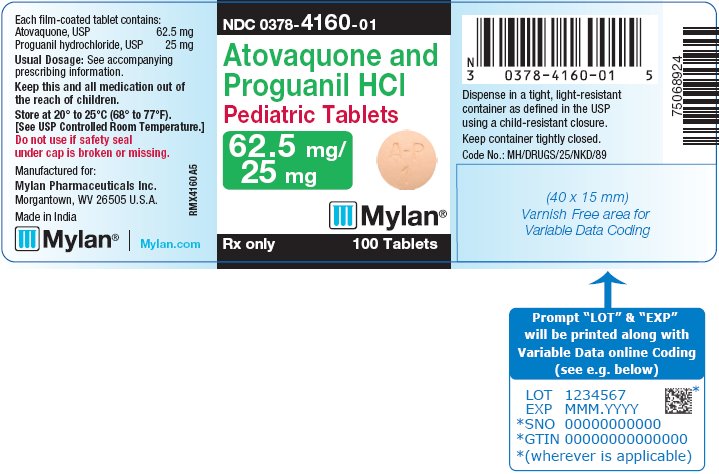 Atovaquone and Proguanil Hydrochloride Peiatric Tablets 62.5 mg/25 mg Bottle Label