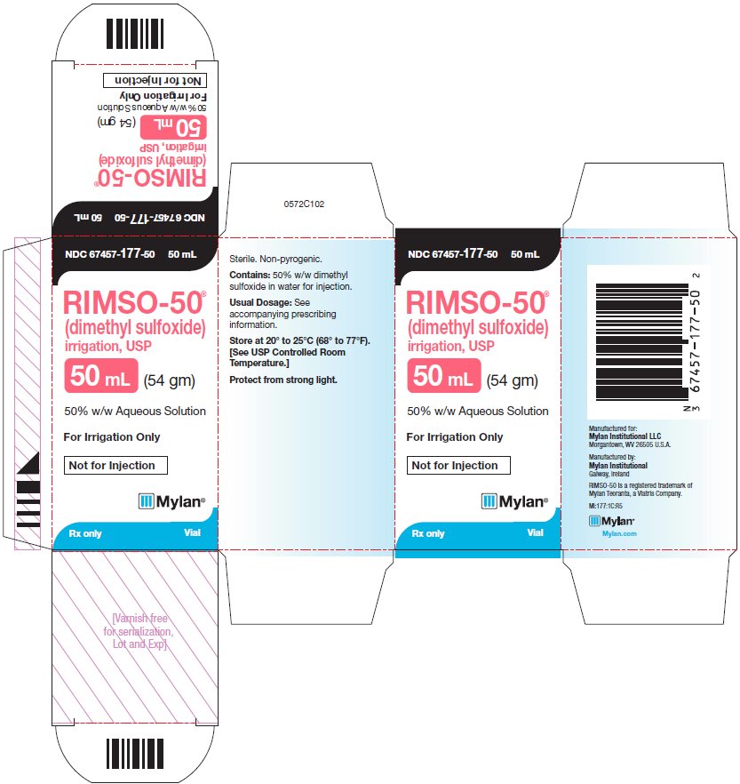 Rimso-50 (dimethyl sulfoxide) irrigation USP, 50 mL Carton Label