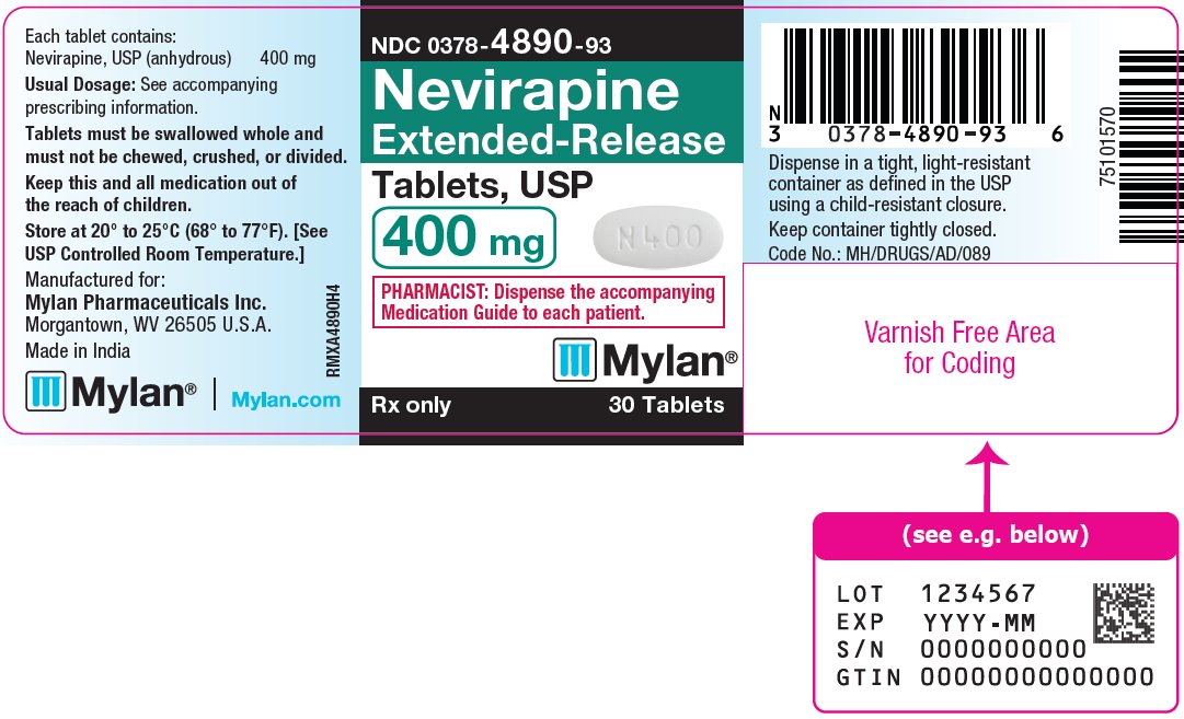 Nevirapine Extended-Release Tablets, USP 400 mg Bottle Label