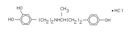 Dobutamine Hydrochloride Structural Formula