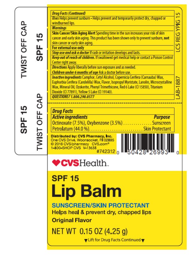 Cvs Health Original Spf 15 Lip Balm | Oxybenzone, Octinoxate, Petrolatum Stick while Breastfeeding