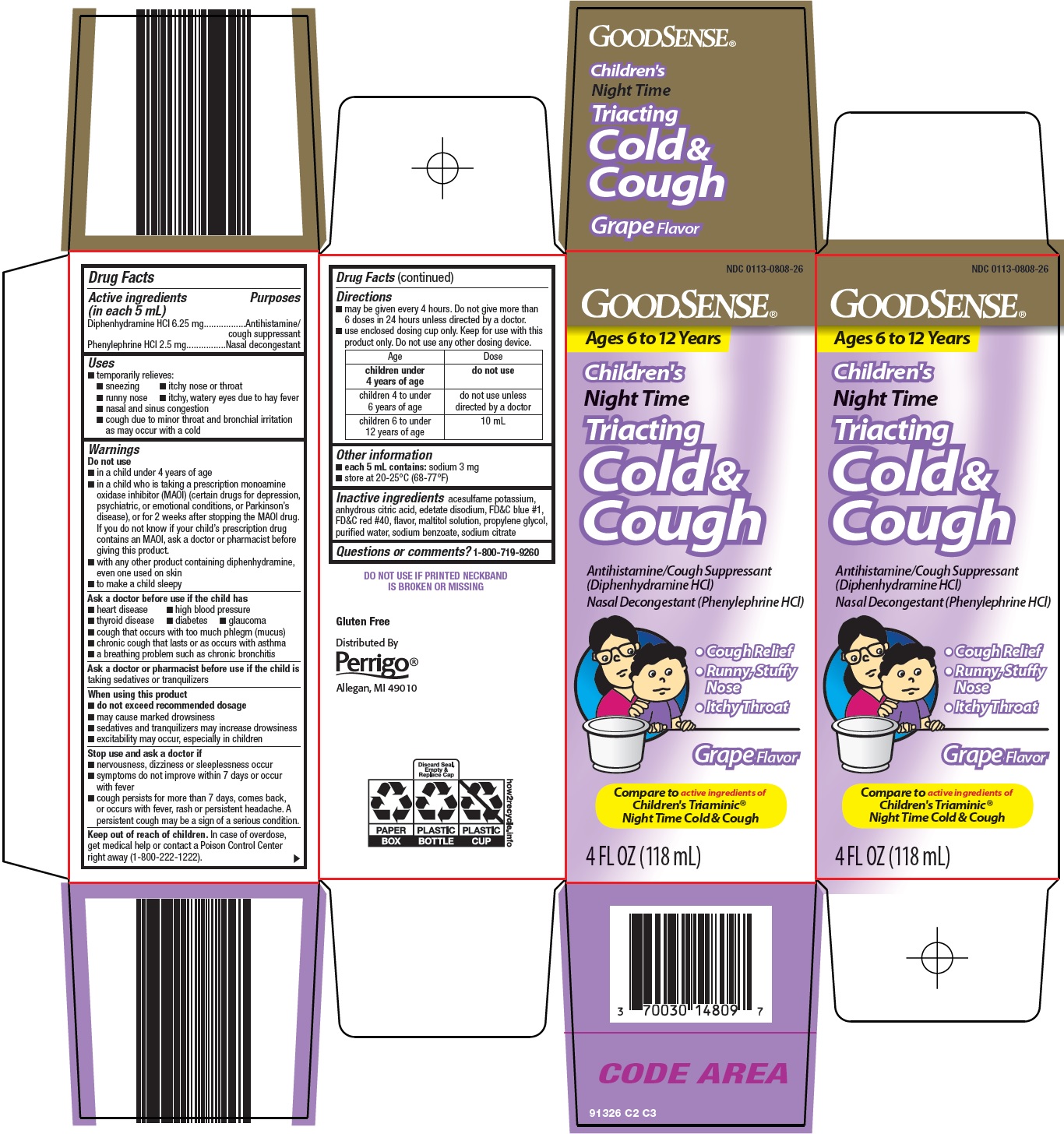 Children's Night Time Triacting Cold & Cough Carton