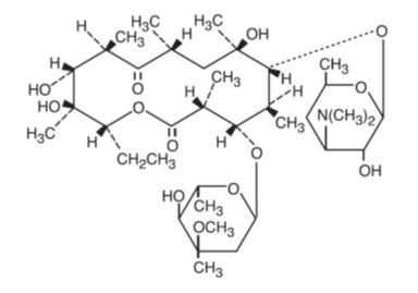 Erythromycin (structural formula)