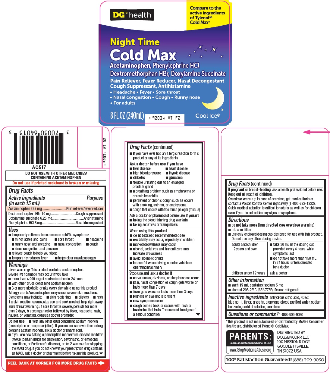 Dg Health Cold Max while Breastfeeding