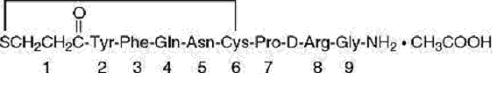 structural formula for desmopressin acetate