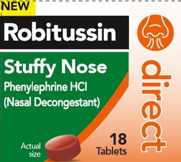 Robitussin Direct Stuffy Nose 18 caplets