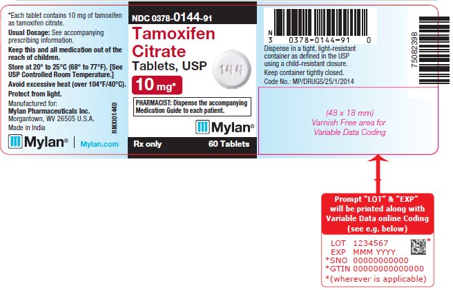 Tamoxifen Citrate Tablets 10 mg Bottle Label