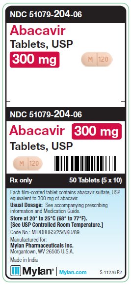 Abacavir 300 mg Tablets Unit Carton label