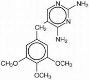 Structural formula for trimethoprim
