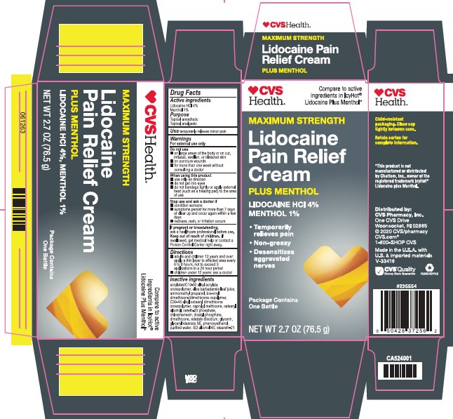 CVS Maximum Strength Lidocaine Pain Relief Cream