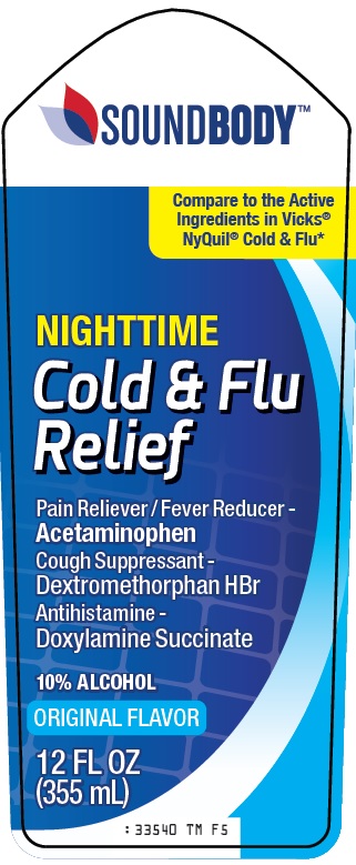 Sound Body Cold And Flu Relief | Acetaminophen, Dextromethorphan Hbr, Doxylamine Succinate Solution Breastfeeding