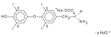 Levothyroxine Sodium Structural Formula