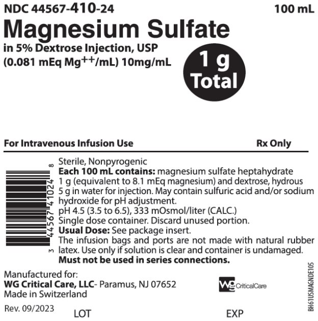 Magnesium Sulfate in 5% Dextrose Injection bag label image