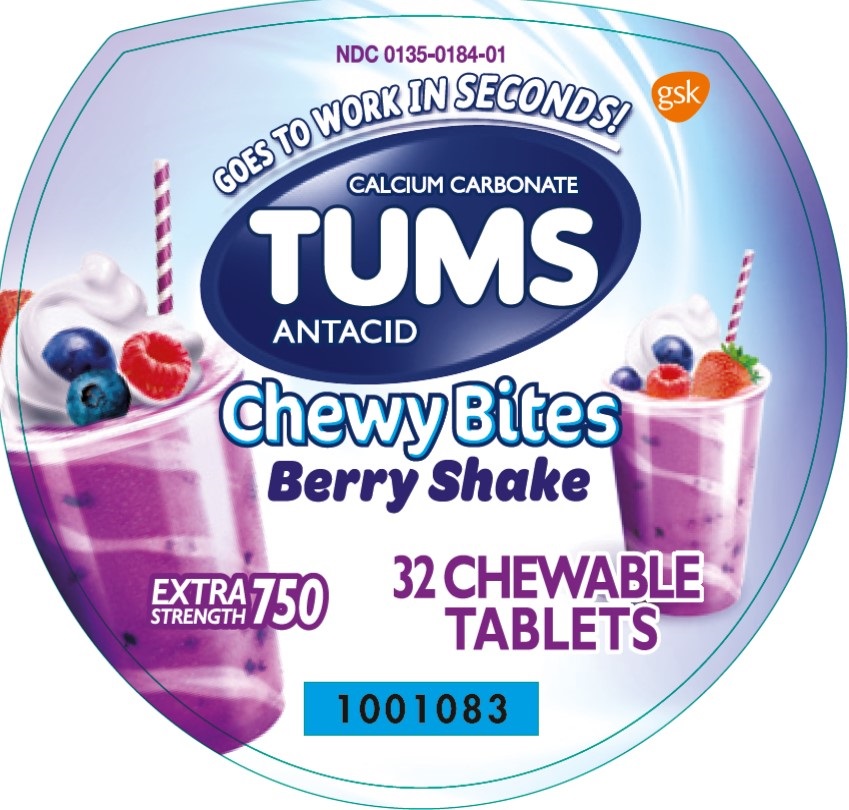 TUMS Chewy Bites Berry Shake 32 ct