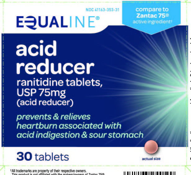 This is the 30 count blister carton label for Equaline Ranitidine tablets, 75 mg.