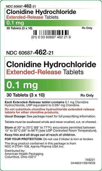 0.1mg Clonodine HCI ER Tablets Carton