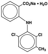 Meclofenamate Sodium Structural Formula