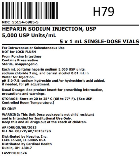 5,000 USP Units/mL bag label