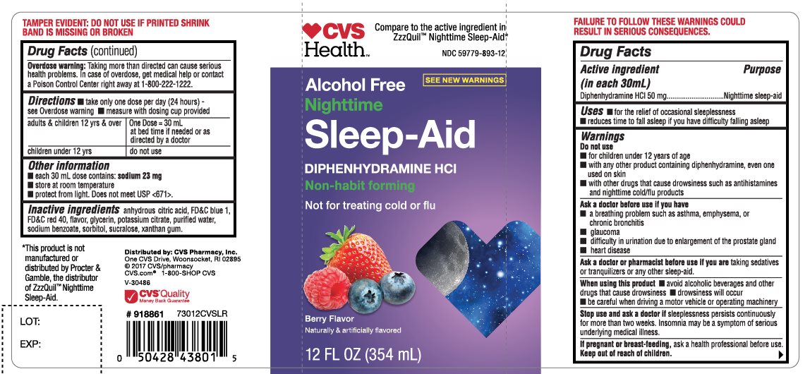 CVS Health Nighttime Sleep Aid Berry Flavor 12 FL OZ