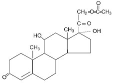 Hydrocortisone Acetate Structural Formula
