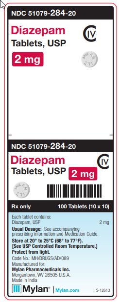 Diazepam 2 mg Tablets Unit Carton Label